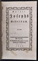 Kaiser Josephs Gebetbuch. Wien. 1878. Jos. Hraschansky. 52 + 2 p. Korabeli félbőr kötésben. Anti Jozefinista irat. / In half.leather binding.