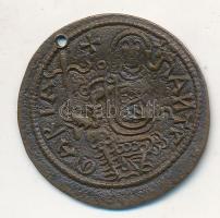 1172-1196. Rézpénz Cu "III. Béla" (3,21g) T:2-,3 lyuk. Huszár 72., Unger I.: 114.