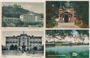 21 db RÉGI városképes lap; Balaton és környéke / 21 pre-1945 Hungarian town-view postcard; Balaton and its surroundings