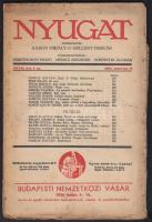 Babits Mihály-Gellért Oszkár (szerk.): Nyugat, 1934, XXVII. évf. 6. sz. Kiadói papírkötés. A lapok egy része felvágatlan. Foltos, széteső, megviselt állapotban.