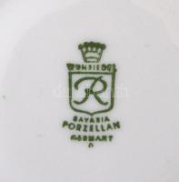 Bavaria Josef Kuba kávés és tányér készlet, matricás, jelzett, hibátlan, összesen: 21 db