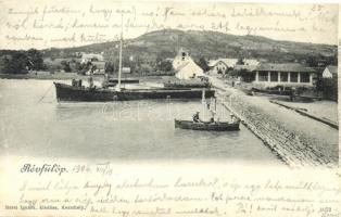 1904 Révfülöp, Hajókikötő. Mérei Ignácz kiadása (Rb)