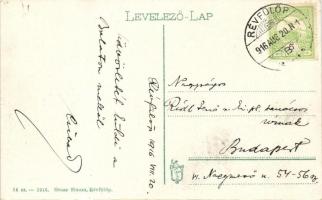 Révfülöp, Vasútállomás, Hullám szálloda; 14. sz. 1915 Grosz Simon kiadása (EK)