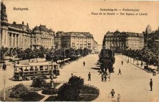 Budapest V. Szabadság tér, villamos, (EK)