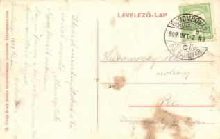 Dombóvár, Újdombóvári vasútállomás; kiadja Bruck Sándor könyvnyomdája (fl)