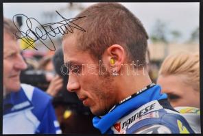 Valentino Rossi MOTO GP bajnok dedikált fotója / Autograph signed photo 21x30 cm