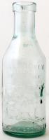 Régi tejesüveg, hibátlan, Absulutely pure milk felirattal, m:28,5 cm