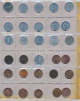 Vegyes: 333db-os kis fémpénz világgyűjtemény az 1800-as évek végétől a 2000-es évek elejéig, 10db be...
