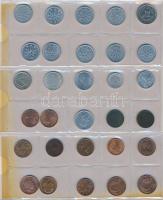 Vegyes: 333db-os kis fémpénz világgyűjtemény az 1800-as évek végétől a 2000-es évek elejéig, 10db be...