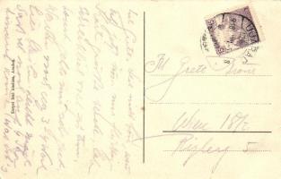 Arad, Vasútállomás, omnibuszok, Kerpel Izsó kiadása / railway station, bus (EB)