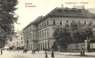 Brassó, Kronstadt, Brasov; Postahivatal / post office (vágott / cut)