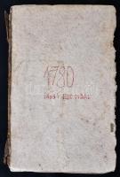 1780 Tokaj, Tarcal, Egy ügyvédi iroda periratanyaga könyvbe kötve