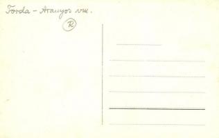 Aranyosgyéres, Campia Turzii; Vajna Gábor üzlete, szekér, kerékpáros fiú / shop, carriage, boy with ...