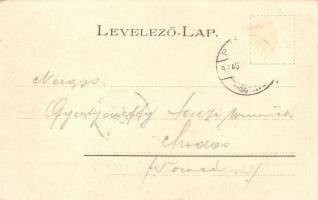 Buziás, floral litho