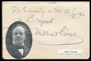 Egy igényes zeneszerető polgár gyűjtése. Autogram füzet a XX, sz század elejéről főleg zeneszerzők, ...