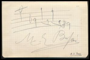 Egy igényes zeneszerető polgár gyűjtése. Autogram füzet a XX, sz század elejéről főleg zeneszerzők, ...