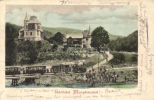 Menyháza, Moneasa; Zubor villa, kisvasút / villa, narrow gauge railway (EK)