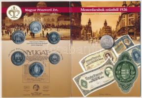 2010. "Mesterdarabok ezüstből 1926" 1926. 1f-1P Ag (6xklf) forgalmi sor utánverete eredeti...