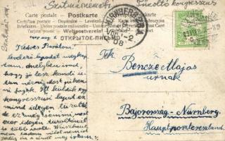 1908 Szatmárnémeti, Magyar tűzoltók találkozója / Hungarian firefighter's meeting, Tóth photo