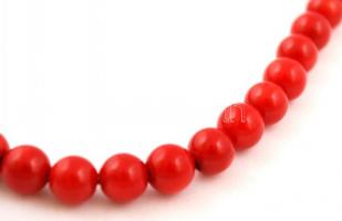 Korall gyöngysor, h: 40 cm