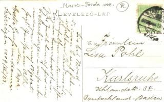 Szászrégen, Sächisch-Regen; Maros-part, kiadja Rudolf Burghardt / creek