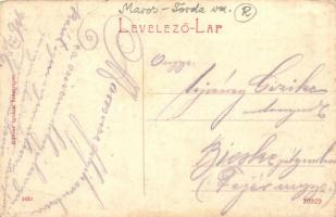 Szászrégen, Sächisch-Regen; Maros-part, lóitatás; kiadja Hübner Ignác / riverside (EB)