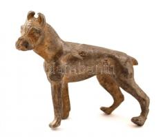 Kutya ólom figura, h: 6 cm., m: 5cm.