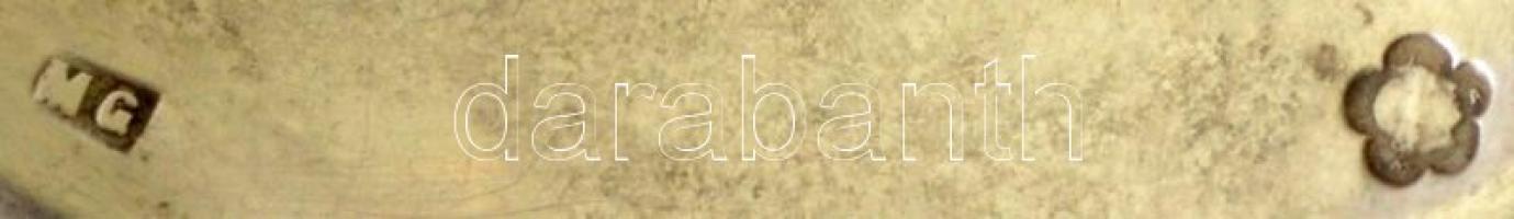 cca 1930 Ezüst (Ag.) art deco saláta szedő készlet  (2 db), csont nyéllel, jelzett, jó állapotban, d...