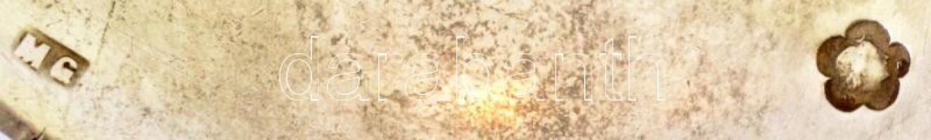 cca 1930 Ezüst (Ag.) art deco saláta szedő készlet  (2 db), csont nyéllel, jelzett, jó állapotban, d...