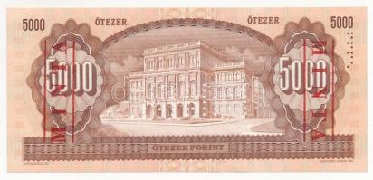 1990. 5000Ft "H 00000837" sorszámmal illetve piros "MINTA" felülnyomással és per...