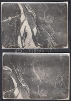 cca 1930 Olasz városok (Redipuglia, Peteano, Vallone Tall stb.)  légifelvételei, 6db, 12x17cm