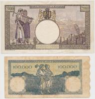 Románia 1941. 2000L + 1946. 100.000L T:III
Romania 1941. 2000 Lei + 1946. 100.000 Lei C:F
Krause 5...