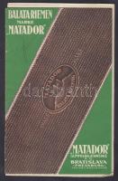 cca 1930 Balata-Riemen marke Matador nyomtatvány ármelléklettel, 23x15cm