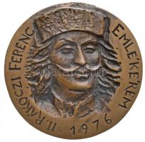 1976. &quot;II. Rákóczi Ferenc emlékérem / Pro Patria et Libertate - Szécsény 1705&quot; kétoldalas Br emlékérem (92mm) T:2