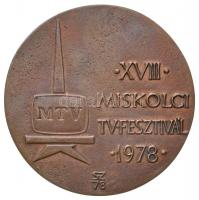 Szentirmai Zoltán (1941-) 1978. "MTV - XVIII. Miskolci TV fesztivál 1978" kétoldalas Br pl...