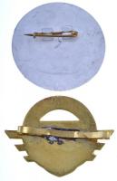 ~1980. "Jegyvizsgáló - Budapesti Közlekedési Vállalat" zománcozott fém jelvény (44mm) +  &...