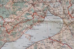 1929 A Balaton tágabb környékének térképe, 1:200.000, M. Kir. Állami Térképészet, 49x61cm