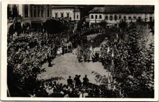 1940 Nagybánya, Baia Mare; bevonulás / entry of the Hungarian troops '1940 Nagybánya visszatért' So. Stpl