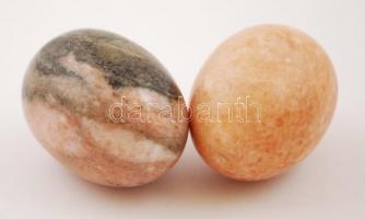 Csiszolt márvány tojáspár, m: 5 cm