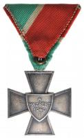 1940. "Nemzetvédelmi Kereszt / A Hazáért" ezüstözött Br kitüntetés mellszalaggal T:1- / Hu...