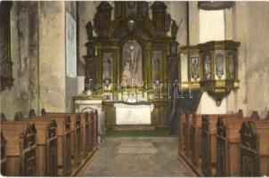 Késmárk, Kezmarok; Thököly várkápolna, belső, kiadja Schmidt Emil / castle chapel, interior