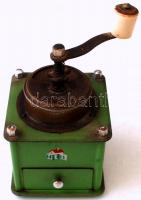 Fém kávédaráló, jelzett, m: 20 cm