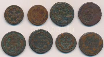 Vegyes: Ausztria 1760-1780. 1kr Cu (4x) + 1772-1776. 1/2kr Cu (3x) + Oroszország 1748. 1d Cu T:3 pat...