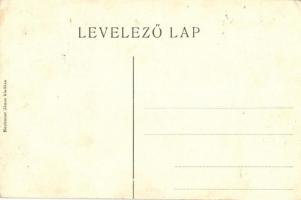 Esztergom, Központi Kávéház részletek, floral; Neumann János kiadása (ázott sarkak / wet corners)