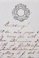 1853 Teljes okmány Bonyhádról 14G szignettával / Document from Bonyhád with 14G segnet
