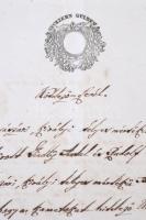 1851 Kötelező-levél Felső Tengerlicről 16G szignettával / Document from Felső Tengelic with 16G signet