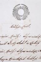 1851 Kötelező-levél Felső Tengerlicről 16G szignettával / Document from Felső Tengelic with 16G signet