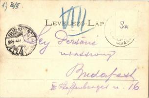 Bajmóc, Bojnice; Vásártér, vár, Gubits B. kiadása Privigyén / market place, castle