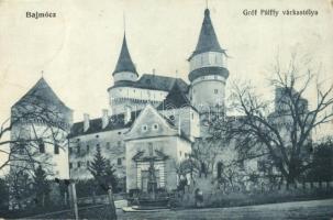 Bajmóc, Bojnicky hrad, Gróf Pállfy várkastélya. Gubits B. kiadása Privigyén / market place, castle