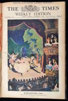 1933-1934: 3 db. The Times weekly edition, special colour szám. Kopottas félvászon kötésben, sok kép...